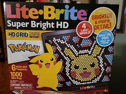 Lite Brite Super Bright HD Pokemon Edition - Light-Up Screen Pikachu BRAND NEW