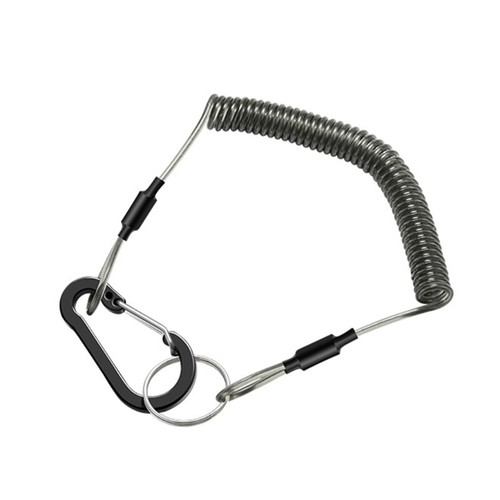 Spirals AntiLost Fishing Lanyards Spring Cord Carabiner Spring Coiled Keychains - Picture 12 of 16