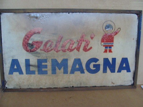 Insegna gelati Alemagna bifacciale vintage sign - Imagen 6 de 10
