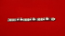 Two-Tone Stainless Steel Magnetic Link Bracelet, Pain Relief Therapy
