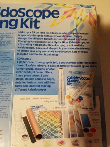 4M/ Kidzlabs: Kaleidoscope Making Kit Children's Crafts Boxset New NISB - Picture 10 of 12