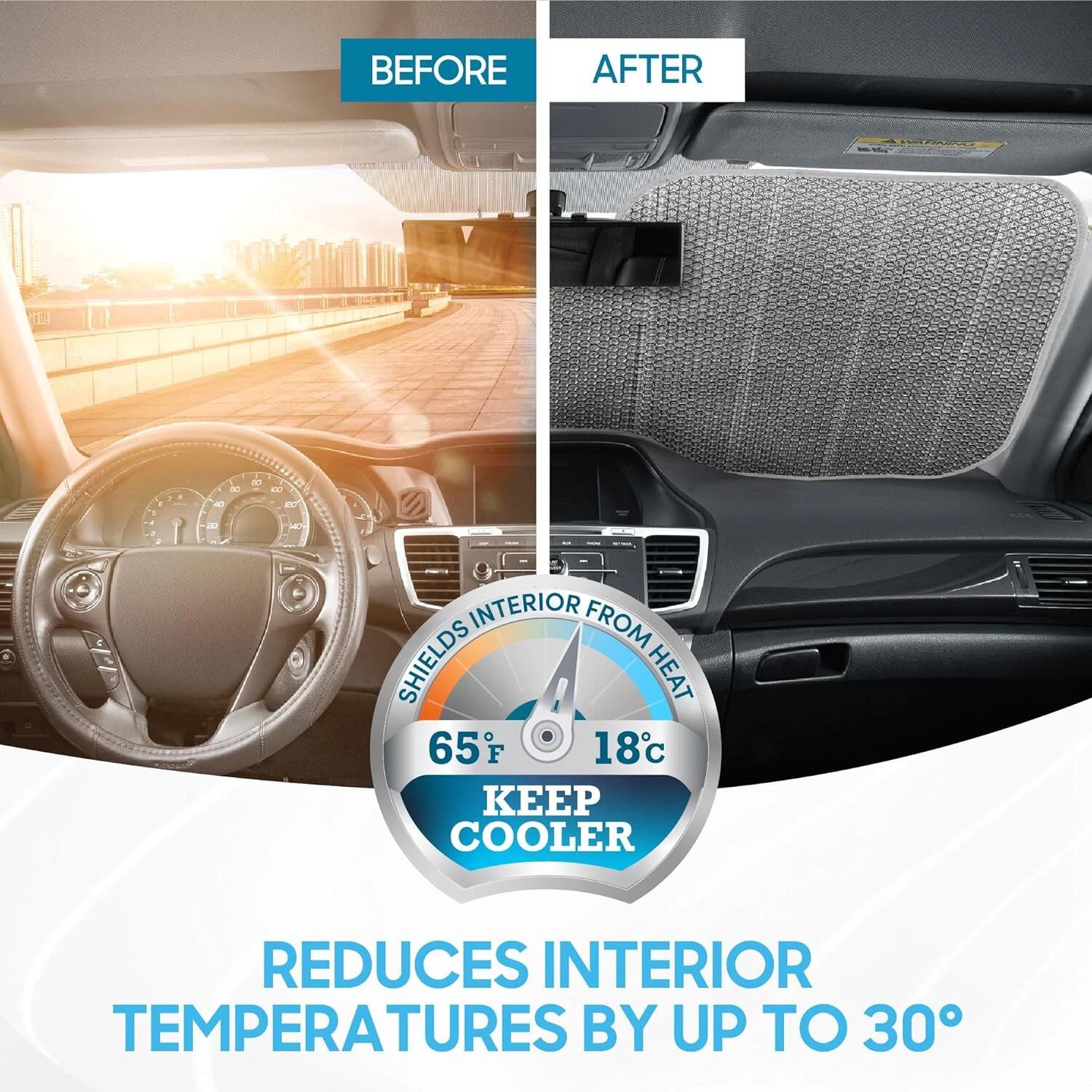 For KIA New New Large 57x27 Eagle Car Foldable Window Windshield Sun Shade Set