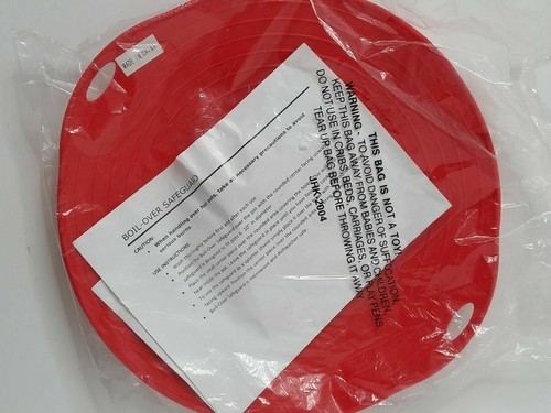 Protector de silicona para hervir Jober International para macetas grandes rojas de 6”-10” nuevo - Imagen 2 de 3
