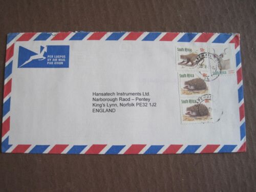 South Africa commercial cover , featuring wild animal stamps 14-1