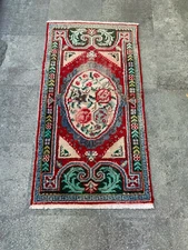 2'7'' x 4'11'' Faded Vintage Natural Rug Village Rug Handmade Carpet.SKU:I1187