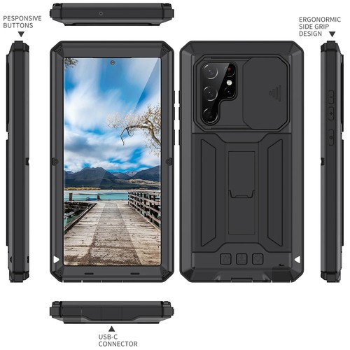 Samsung Galaxy S22 Ultra Military Grade Aluminium Full-Body Rugged Cover Case - Picture 15 of 28