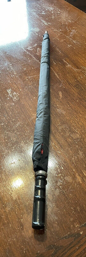 Large golf umbrella 51” Nylon Umbrella Made In Taiwan Vintage, Blue & White - Picture 3 of 10