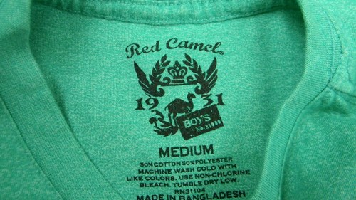 Rot Camel T-Shirt V-Ausschnitt Grün Kurzarm Jungen/Kinder Gr. Medium Baumwollmischung - Bild 7 von 12