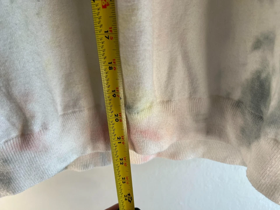 Volcom Sweater Women’s Medium (8 US) White Pink Yellow Tie-Dye (Very Good) - Image 2 of 4