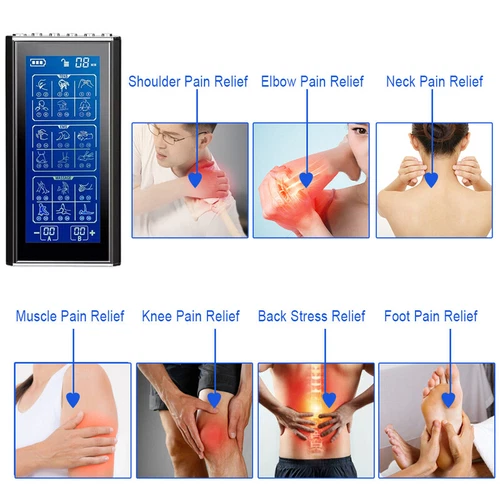 3-in-1 TENS EMS Machine Massager 10 Pads Electric Acupuncture Muscle Pain Relief - Picture 13 of 14