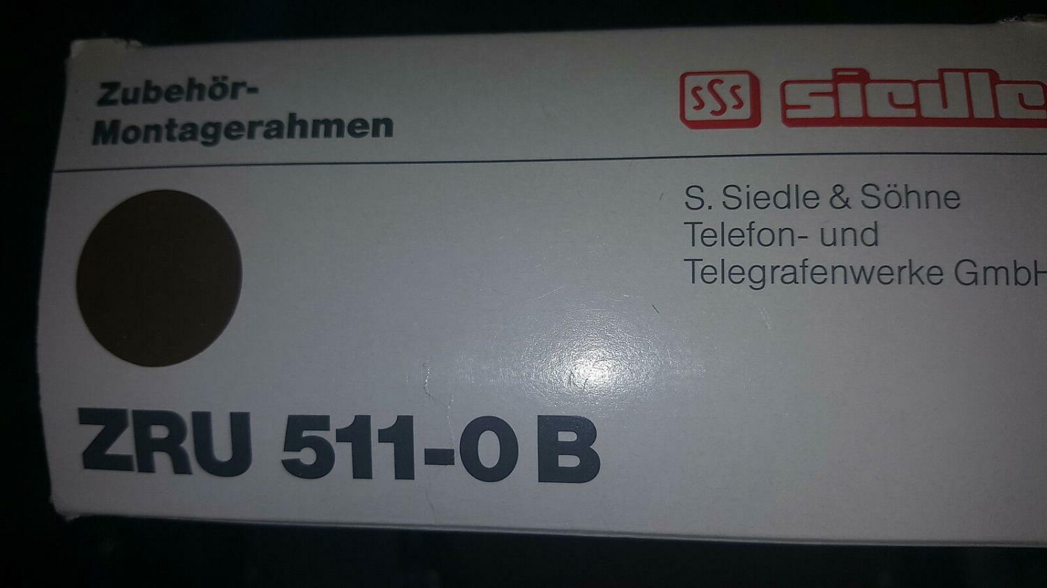 Siedle ZRU 511-0 B Zubehör Montagerahmen UP Unterputz braun NEU für HT 511-01 B