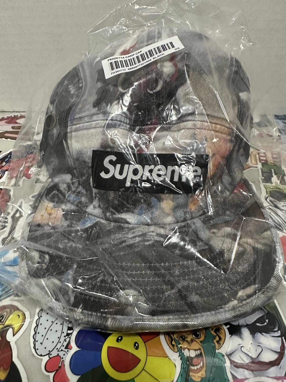 Casquette Supreme Camp Frank Frazetta chino coton noir NEUVE SCELLÉE ! LIVRAISON RAPIDE !