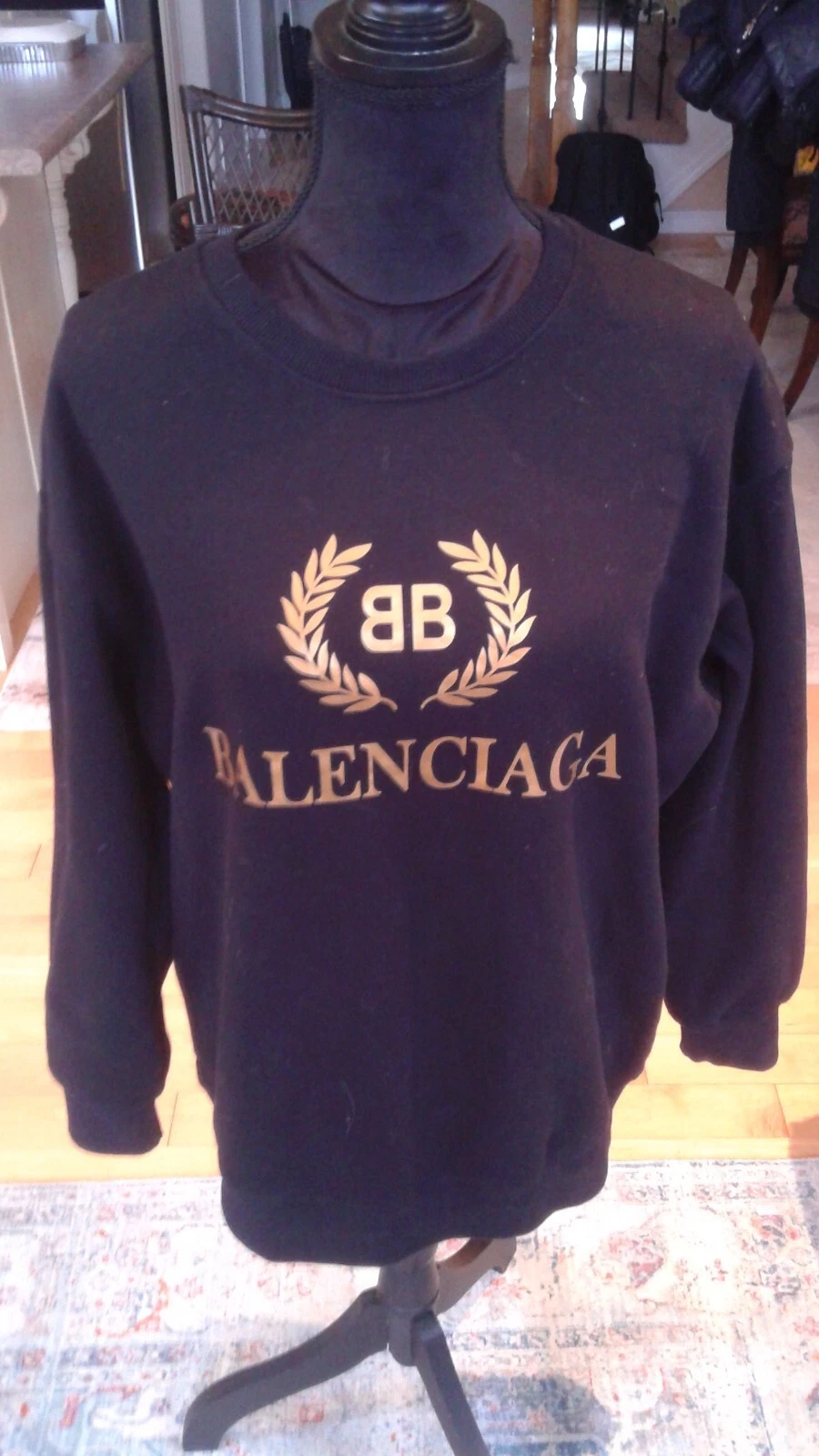 Balenciaga — BALENCIAGA MEN SWEATER SIZE 2XL FIT XL(SLIM FIT) OR L BLACK COLOR