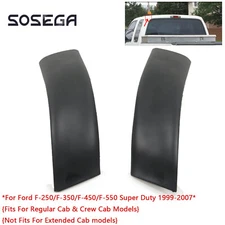 2Pcs Matte Black For Ford Super Duty 99-07 Upgraded Cab Roof Corner Molding Trim