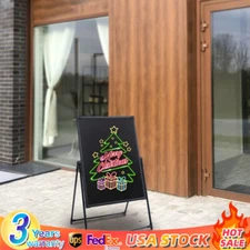 LED Message Board Sign Illuminated Neon Erasable Menu Board Adjustable Height