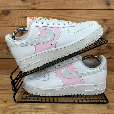 Nike Turnschuhe Damen Gr. UK 5 Air Force 1 weiß rosa Leder PRM Freizeitschuhe AF1
