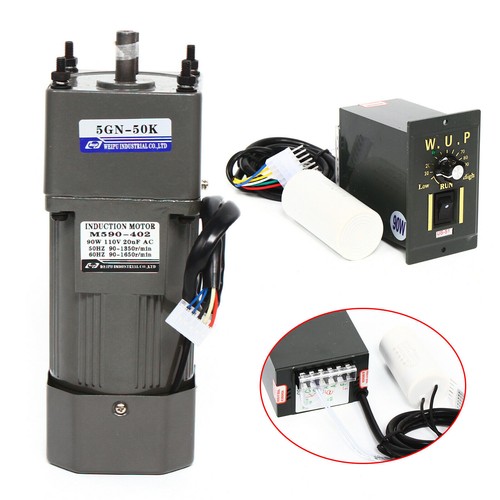 Ingranaggio AC Regolatore Elettrico Velocità Variabile Coppia 90W 1:50 0-27RPM 110V! - Foto 4 di 12