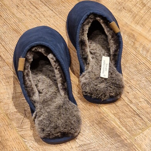 Pantuflas sin cordones de mula de piel de oveja 3 colores tallas 8-12 - Imagen 20 de 22