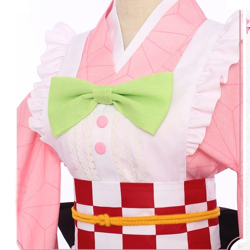Demon Slayer Kimetsu no Yaiba Kamado Nezuko Lolita Maid Dress Cosplay Costume - Bild 10 von 11