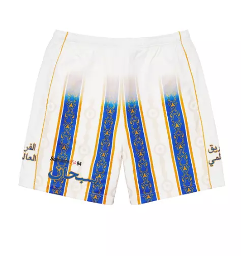 Short de football logo arabe Supreme blanc Med SS21 NEUF Supreme New York 2021 FIFA