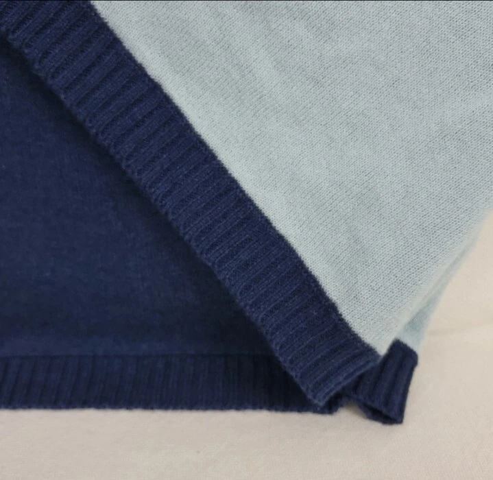 Manta de algodón azul marino SÍ limonada rosa usada en excelente estado envío gratuito Foto 3 de 4