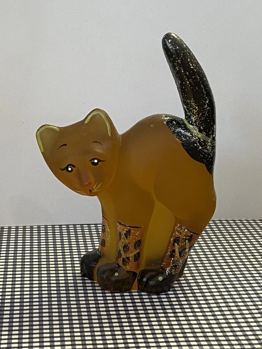 Fenton Art Glass Autumn Gold Scaredy Cat 