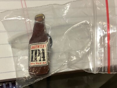 LAGUNITAS BREWING IPA Beer Bottle Shaped Pin Petaluma Chicago India Pale Ale