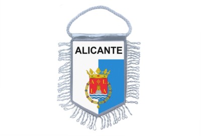 Mini banner flag pennant window mirror cars country banner spain alicante