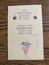 1916 P.F. Volland “Cheer Up” Art Nouveau Birthday Postcard