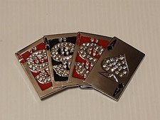ACES 4 OF KIND / BLING Metal Belt Buckle