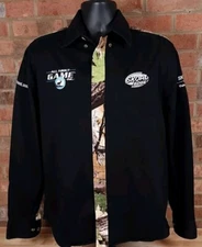 Skoal Edge All About Game Inc Hunting Black Shirt Button Promo Mens Large