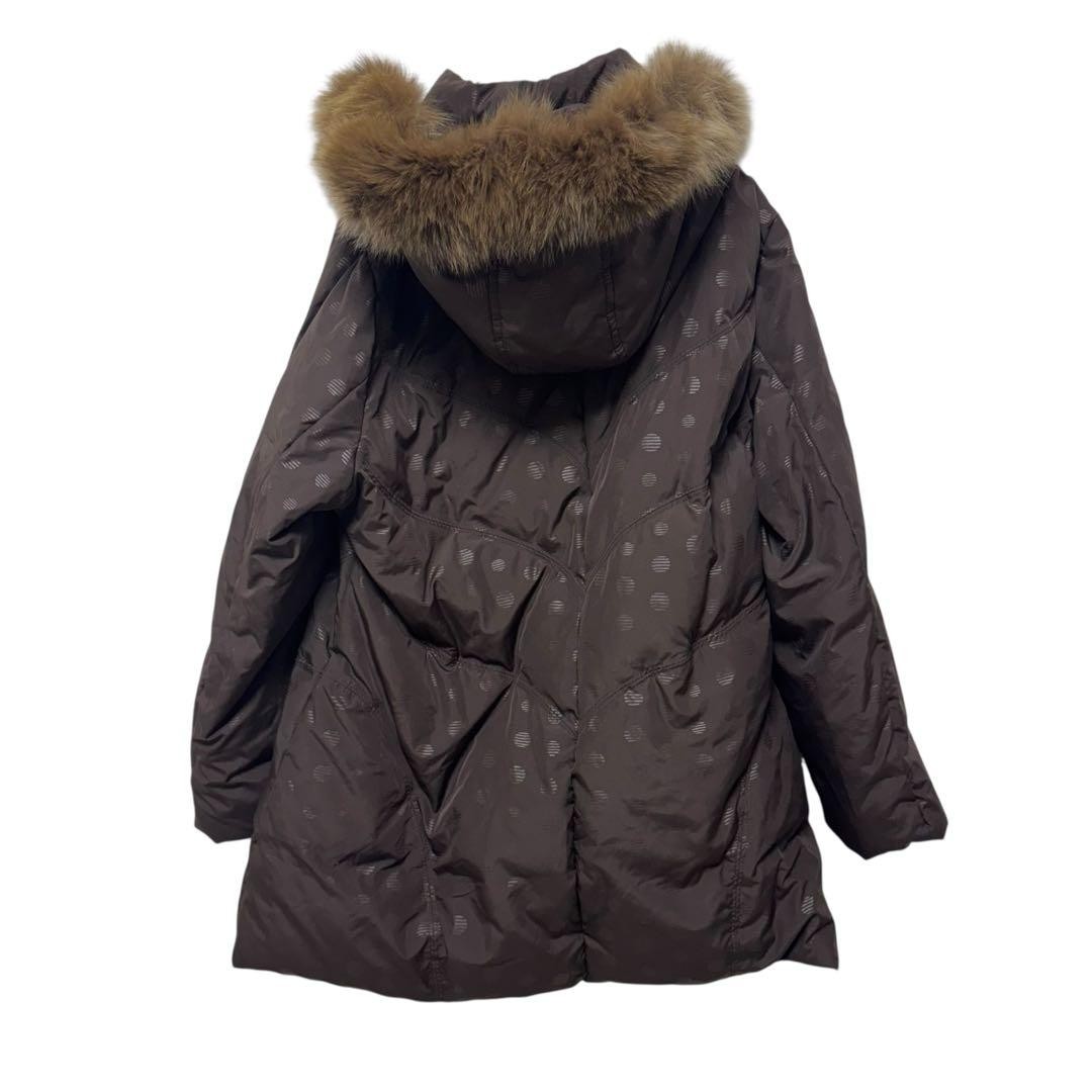 USED BALMAIN DOWN JACKET, POLKA DOT PATTERN, BROW… - image 5