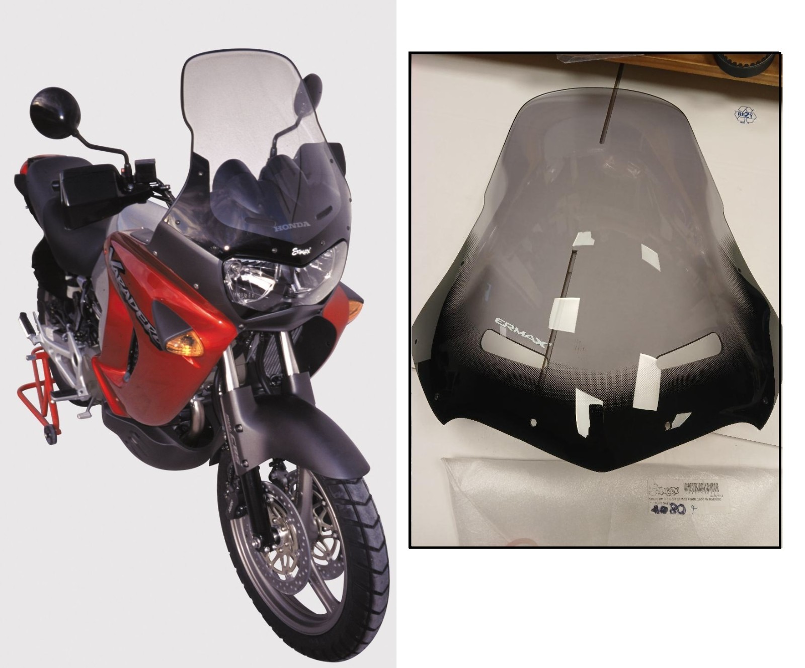 Bulle haute protection 63 cm Ermax pour Honda 1000 Varadero gris clair