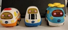 Lot Of 3 VTech Vehicles Police Car Ambulance And Helicopter