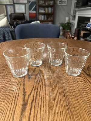 Duralex Tempered Clear Tumbler Glass Picardie Made In France Set Of 4 3.5 