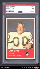 1963 Fleer #62 Jim Otto Raiders HOF Miami Florida PSA 7 - NM