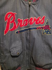 Baseball Vintage Throwback Jacket Milwaukee Braves 57 World Series Atlanta MLB