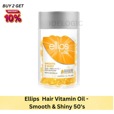 Ellips 50x Hair Oil Caps Smooth & Shiny Argan Aloe Vera & Plant Oils GlNSENG