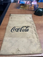Vintage Canvas Coca-Cola  Coin Bag Vending Machine Money Bag