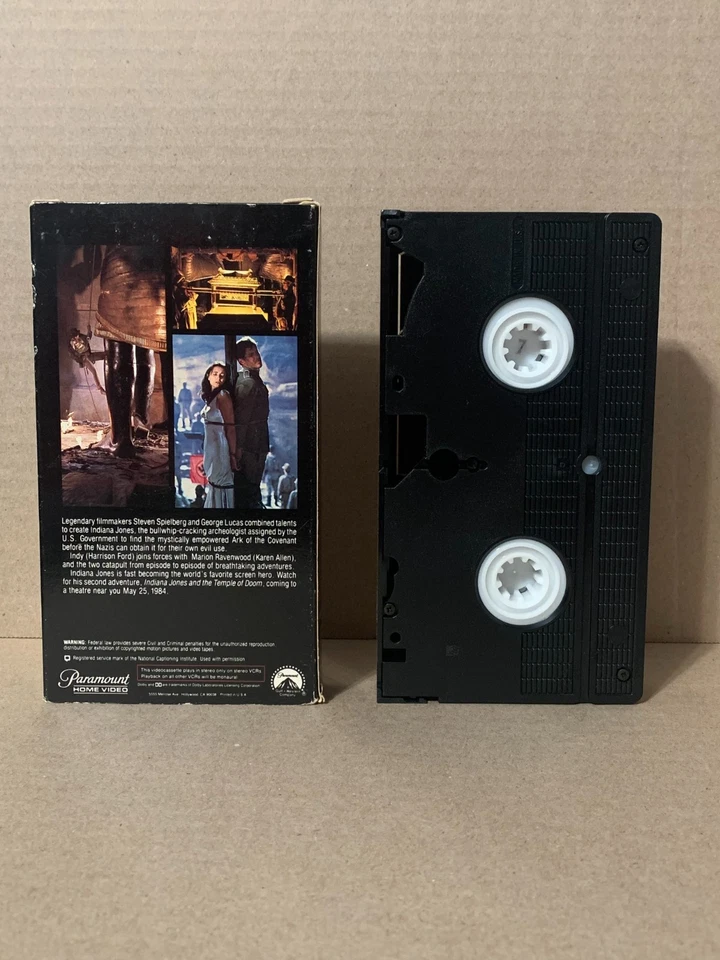 Raiders of the Lost Ark (VHS Early Release)! Spielberg-First Printing ?? - Image 2 of 4