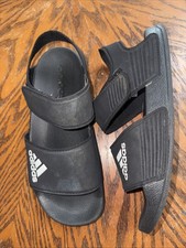 Kids Adidas Adilette Black Sandals Size 4 Youth