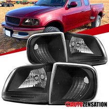 Fit 1997-2003 Ford F150 Expedition Black Headlightscorner Signal Leftright