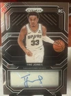 2020-21 Panini Prizm Tre Jones #RP-TJN Silver Prizm Rookie Penmanship Auto SPURS