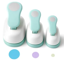 3PCS Circle Cutter Set, Hole Punch Different Sizes (1, 5/8, 3/8 Inch) for Crafti