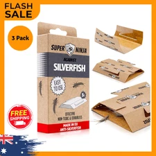 Silverfish Trap - 3 Pack - Ecological Silverfish Killer - Non-Toxic and Easy-To-
