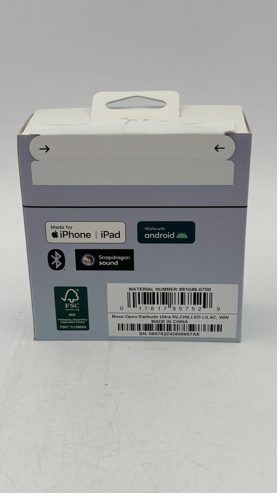 Bose - Ultra Open-Ear True Wireless Open Earbuds - Chilled Lilac - New OPEN BOX