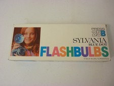 Vintage Sylvania Blue Dot Press 25B Flashbulbs 12 bulbs