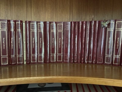 Lot of Agatha Christie Collected Works Red Leather Hardcover Set Heron - Image 1 of 4
