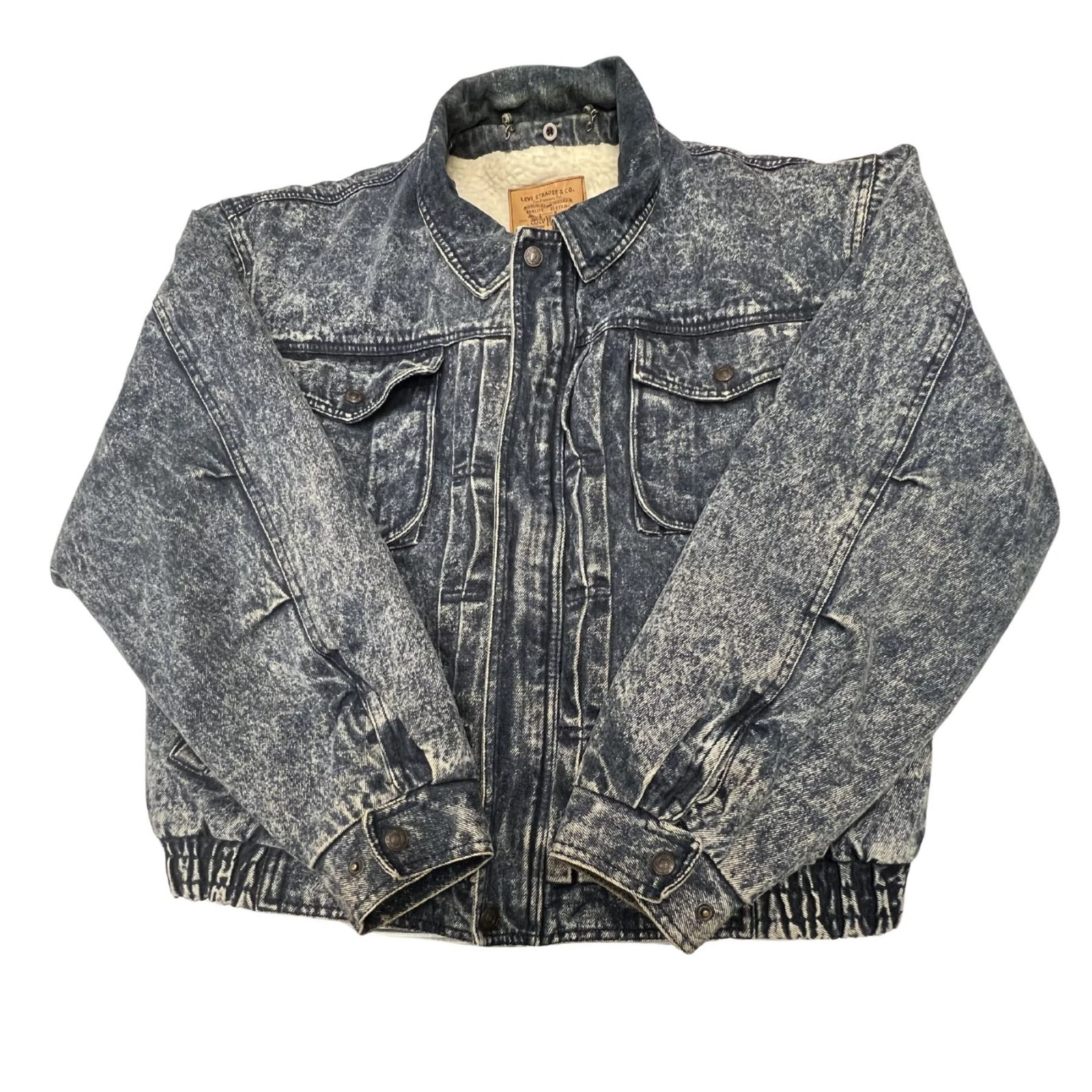 80s Vintage Levi’s Acid Wash Denim Trucker Jacket Jean Jacket Retro Style