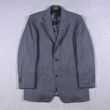 VTG J Press Blazer Mens 42L Gray 3 Button Union Made in USA